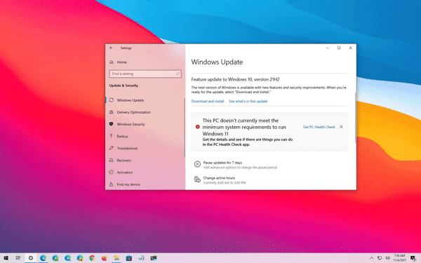 Win10 21H2推送，未来不会有新功能更新（或许是Win10的最后一步）